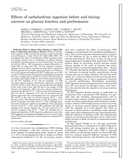 Effects of carbohydrate ingestion before and during exercise on