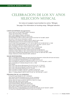 Celebraci&oacute;n de los XV a&ntilde;os selecci&oacute;n musical