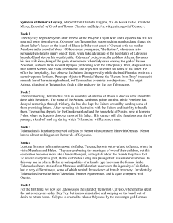 Synopsis of Homer`s Odyssey, adapted from Charlotte Higgins, It`s