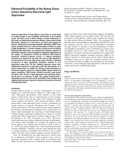 Enhanced Excitability of the Human Visual Cortex Induced by Short
