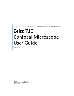 Zeiss 710 Confocal Microscope User Guide