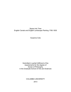 Space into Time English Canals and English Landscape Painting