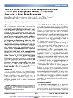 Apoptosis Factor EI24/PIG8 Is a Novel