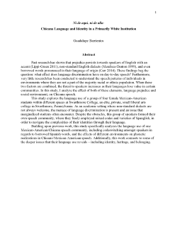 Ni de aqui, ni de alia - Institutional Scholarship