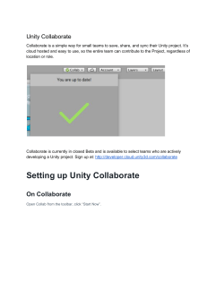 Setting up Unity Collaborate