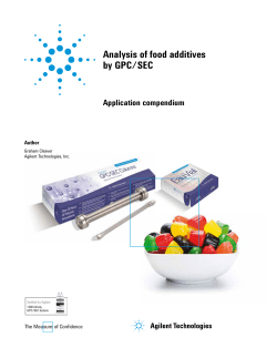 Analysis of food additives by GPC/SEC