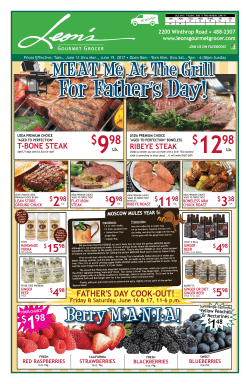 JOIN US ON FACEBOOK! - Leon`s Gourmet Grocer