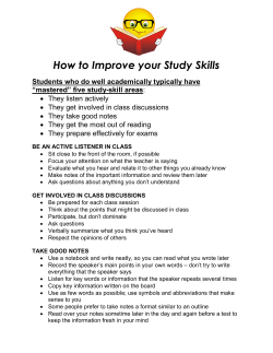 Study Tips