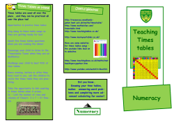 Times Table Brochure - Southwold Primary School