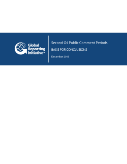 Basis for Conclusions Second G4 Public Comment Periods