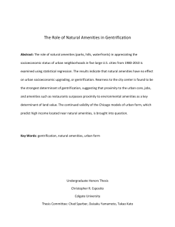 The Role of Natural Amenities in Gentrification