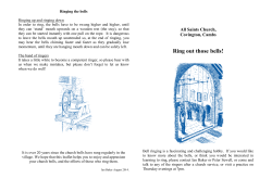 Ring Out Those Bells Leaflet