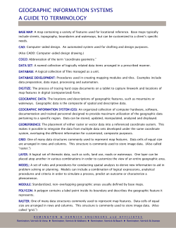 BASE MAP: A map containing a variety of features used for