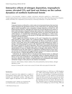 Interactive effects of nitrogen deposition, tropospheric ozone