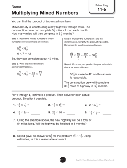 Math Topic 11-6 Reteaching