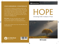 Hope: Choosing Faith Instead of Fear