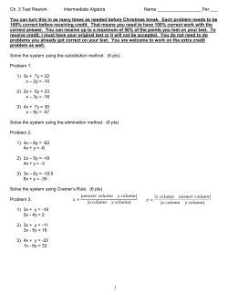 Ch. 3 Test Rework Problems