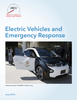 Electric Vehicles and Emergency Response