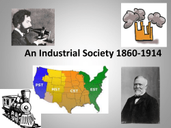 Chapter 20 An Industrial Society 1860-1914