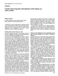 Genetic and non-genetic determinants of the human sex ratio at birth