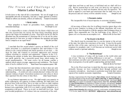 Martin Luther King, Jr. - Lutheran Peace Fellowship