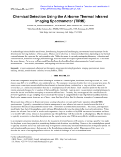 Chemical Detection Using the Airborne Thermal - Opto