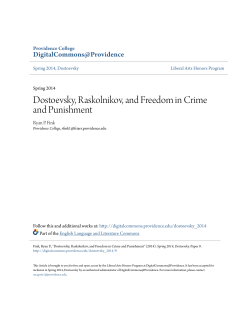 Dostoevsky, Raskolnikov, and Freedom in Crime and Punishment