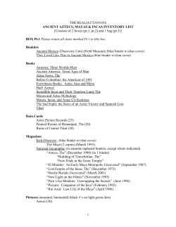 Ancient Aztec, Maya and Inca