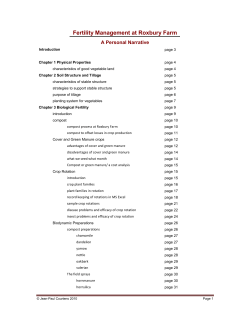 Fertility Management at Roxbury Farm
