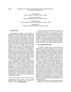 JP2.9 PROPERTIES OF CIRRUS OVERLAPPING CLOUDS AS