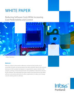 Reducing Software Costs While Increasing Cost Predictability and
