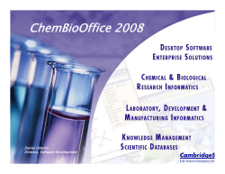 ChemBioOffice 2008 - Inside Informatics