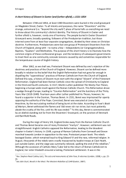 A short history of Dissent in Exeter