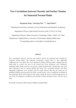 New Correlations between Viscosity and Surface