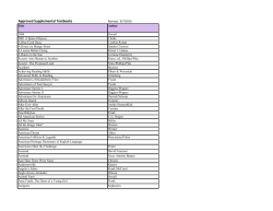 Approved Supplemental Textbooks - Township High School District