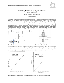 Secondary Nucleation by Crystal Collisions