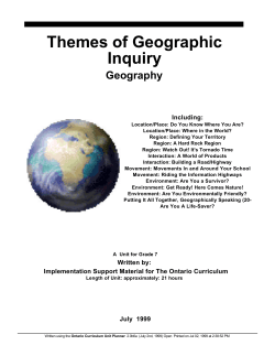 Themes of Geographic Inquiry