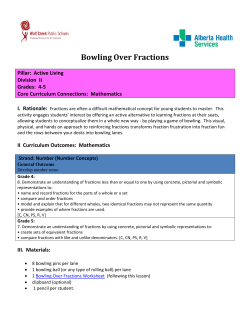 Bowling Over Fractions