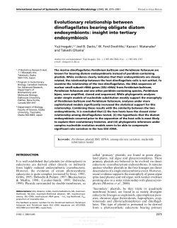 Evolutionary relationship between dinoflagellates bearing obligate