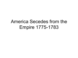 America Secedes from the Empire