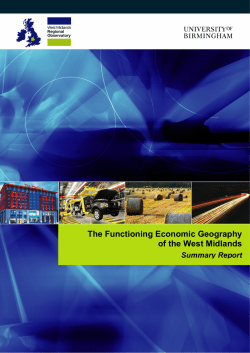 The Functioning Economic Geography of the West Midlands