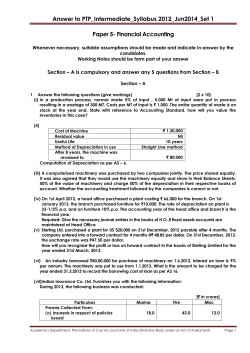 Paper 5 - Institute of Cost Accountants of India