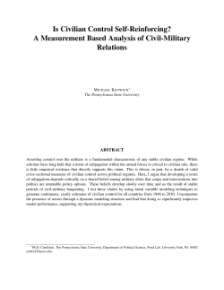 Is Civilian Control Self-Reinforcing? A Measurement