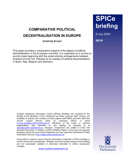 Comparative Political Decentralisation in Europe