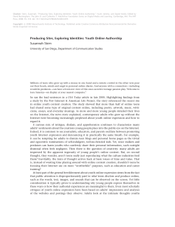 Producing Sites, Exploring Identities