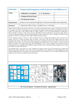 Design and Development of EFI System for Fuel Efficient Car
