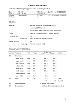 Product Specification