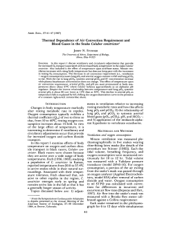 Thermal Dependence of Air Convection Requirement and Blood