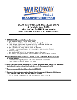 Spring Pool Opening Checklist