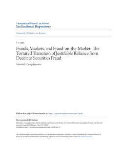 Frauds, Markets, and Fraud-on-the-Market